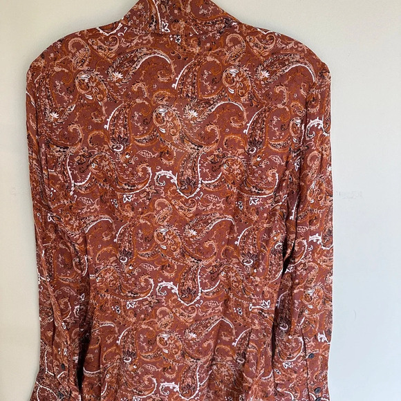 rag & bone Tops - rag and bone Woman's Long Sleeve Antonia Blouse Size XS Brown/Multi gorgeous